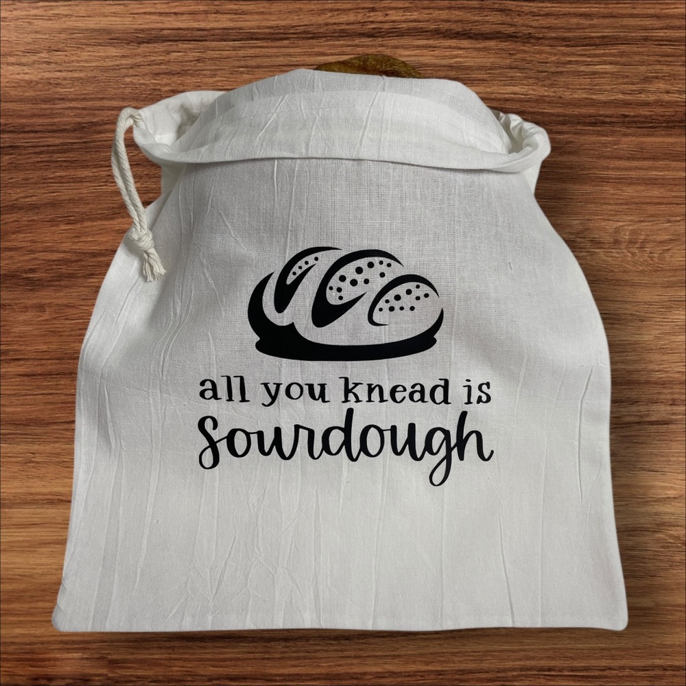 Farmhouse Linen Bread Bag, Rustic Handmade Reusable Bread Keeper, Eco-Friendly